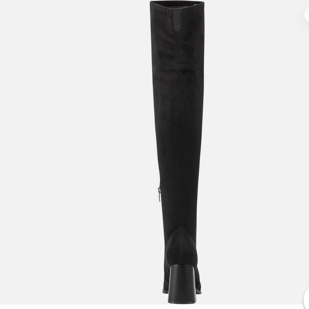 Marc Fisher Denki Black Faux Suede Block Heel Over The Knee Boots Wm’s Sz 5 New - Picture 5 of 11